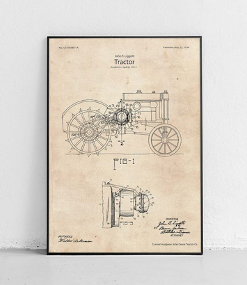 Traktor John Deere - plakat