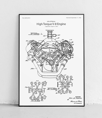 Silnik Hemi V8 - plakat