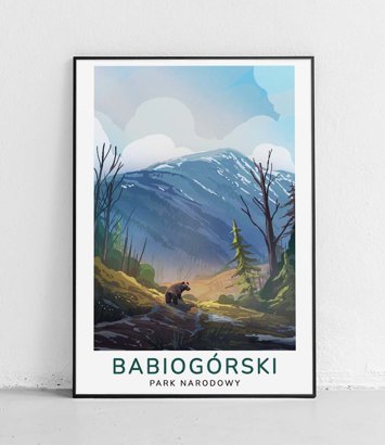 Babiogórski Park Narodowy - plakat - modern