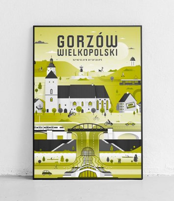 Gorzów Wielkopolski - Plakat Miasta - limonkowy