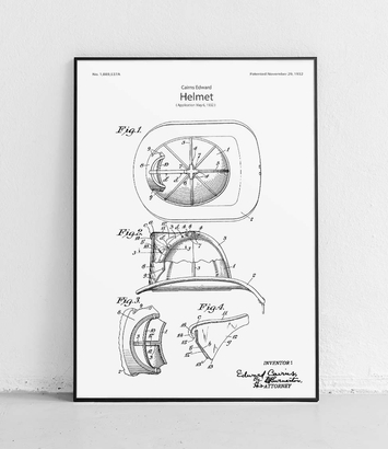 Hełm strażacki - plakat