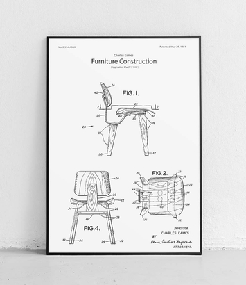 Krzesło Eames - plakat