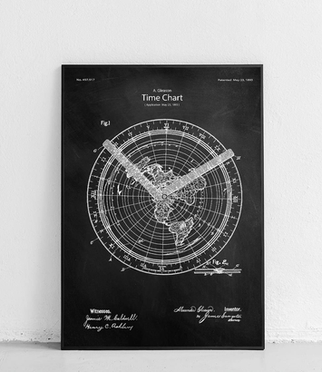 Mapa Płaskiej Ziemi - plakat