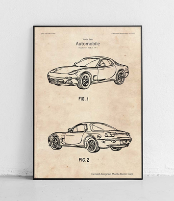 Mazda RX7 - plakat