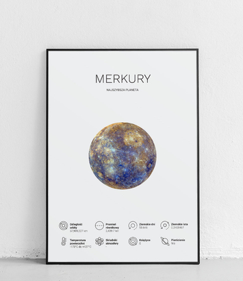 Merkury 2 - Planety Układu Słonecznego - plakat