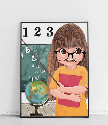 Nauczycielka - plakat dla dzieci 