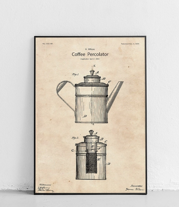Perkolator do kawy - plakat