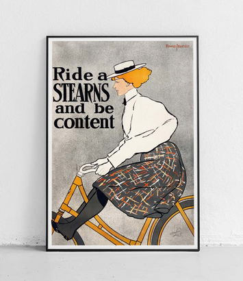 Ride a Stearns and be content - plakat