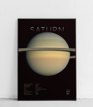 Saturn - Planety Układu Słonecznego v2 - plakat