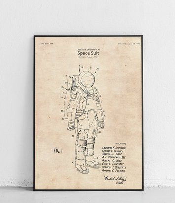 Skafander kosmiczny - plakat