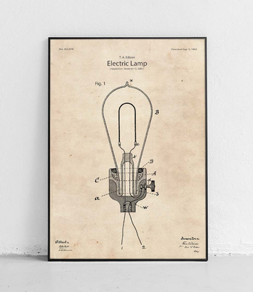 Żarówka elektryczna - plakat