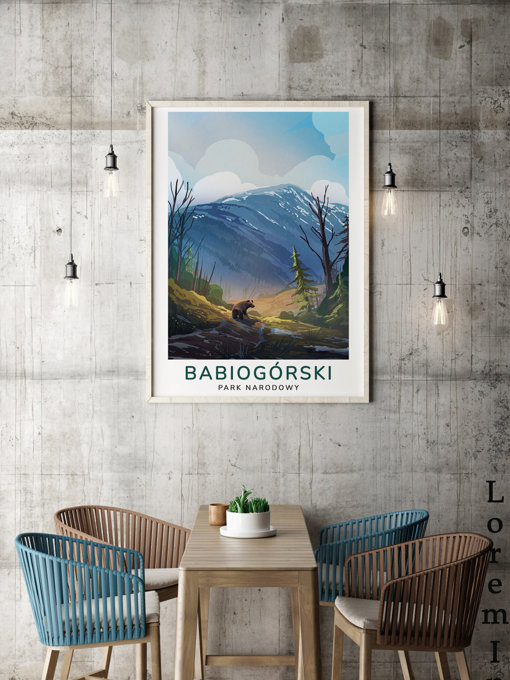 Babiogórski Park Narodowy - plakat - modern