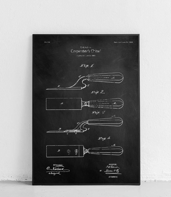 Dłuto stolarskie - plakat