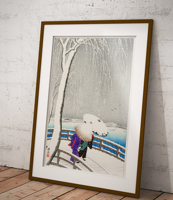 Dwie kobiety w śniegu - plakat 