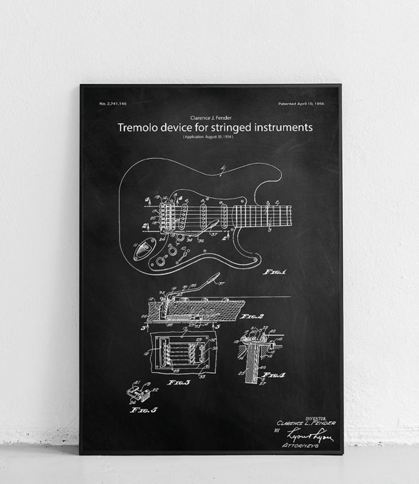 Gitara elektryczna Fender Stratocaster - plakat