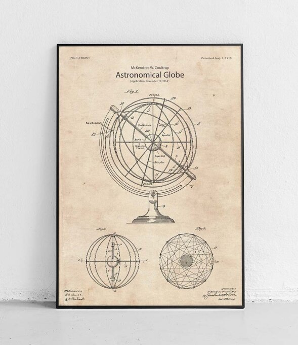 Globus astronomiczny - plakat