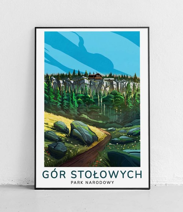Gór Stołowych Park Narodowy - plakat - modern