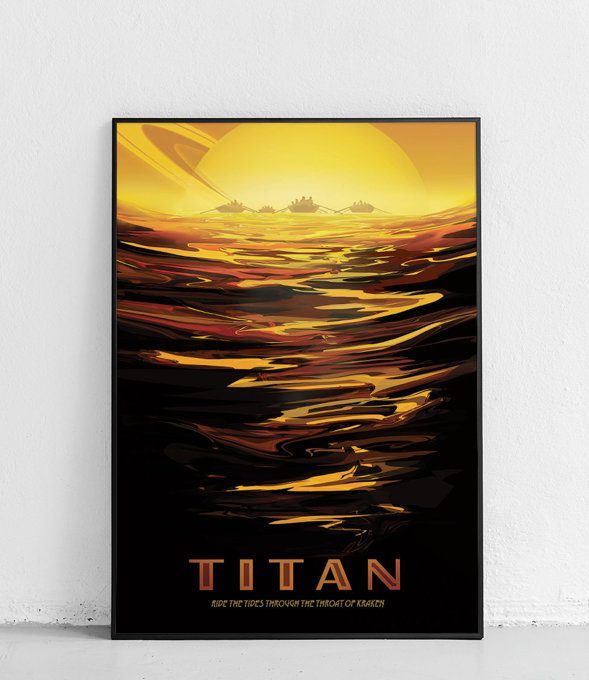 Księżyc Saturna - Tytan - plakat
