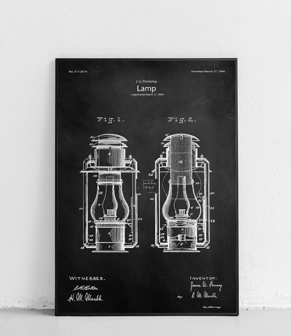 Lampa naftowa - plakat