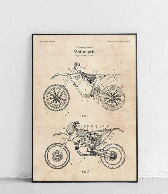 Motocykl KTM - plakat