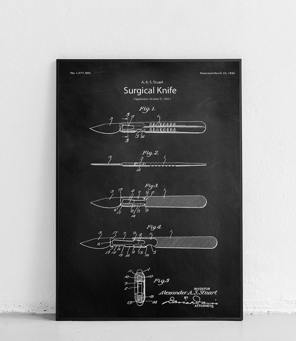 Nóż chirurgiczny - plakat