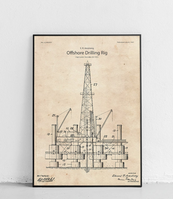 Platforma wiertnicza - plakat