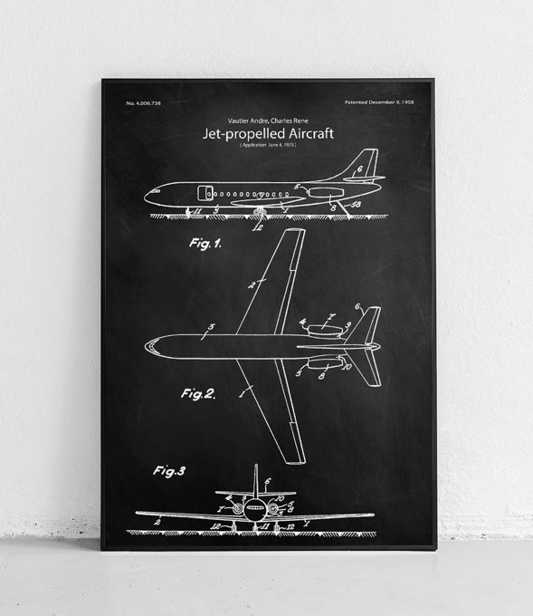 Samolot odrzutowy - plakat