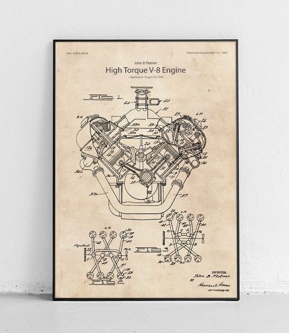 Silnik Hemi V8 - plakat
