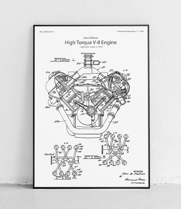 Silnik Hemi V8 - plakat