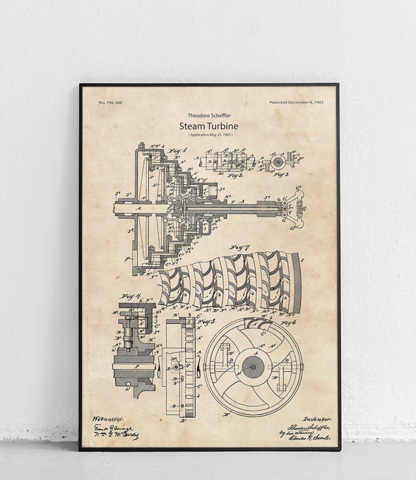 Turbina gazowa - plakat