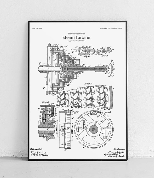 Turbina gazowa - plakat