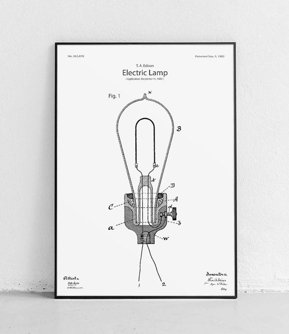 Żarówka elektryczna - plakat