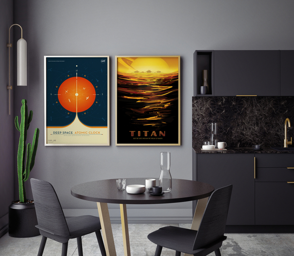 Zegar Atomowy - plakat - pomarańczowy
