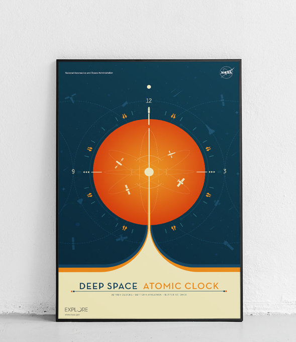 Zegar Atomowy - plakat - pomarańczowy