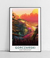  Gorczański Park Narodowy - plakat - modern