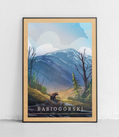 Babiogórski Park Narodowy - plakat - vintage