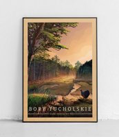 Bory Tucholskie Park Narodowy - plakat - vintage