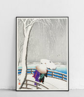 Dwie kobiety w śniegu - plakat 