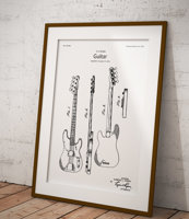 Gitara basowa Fender - plakat