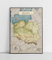 Mapa Polski dla dzieci - plakat