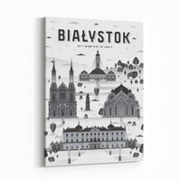 Obraz Białystok - czarno-biały
