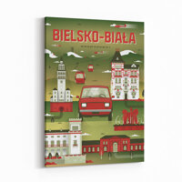 Obraz Bielsko-Biała - ciemnozielony