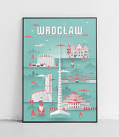 Wrocław - Plakat Miasta - seledynowy 